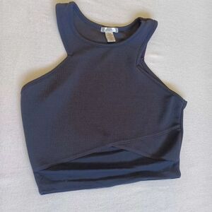 Bozzolo Sz M Black Crop Top Wuth Sheer Bottom